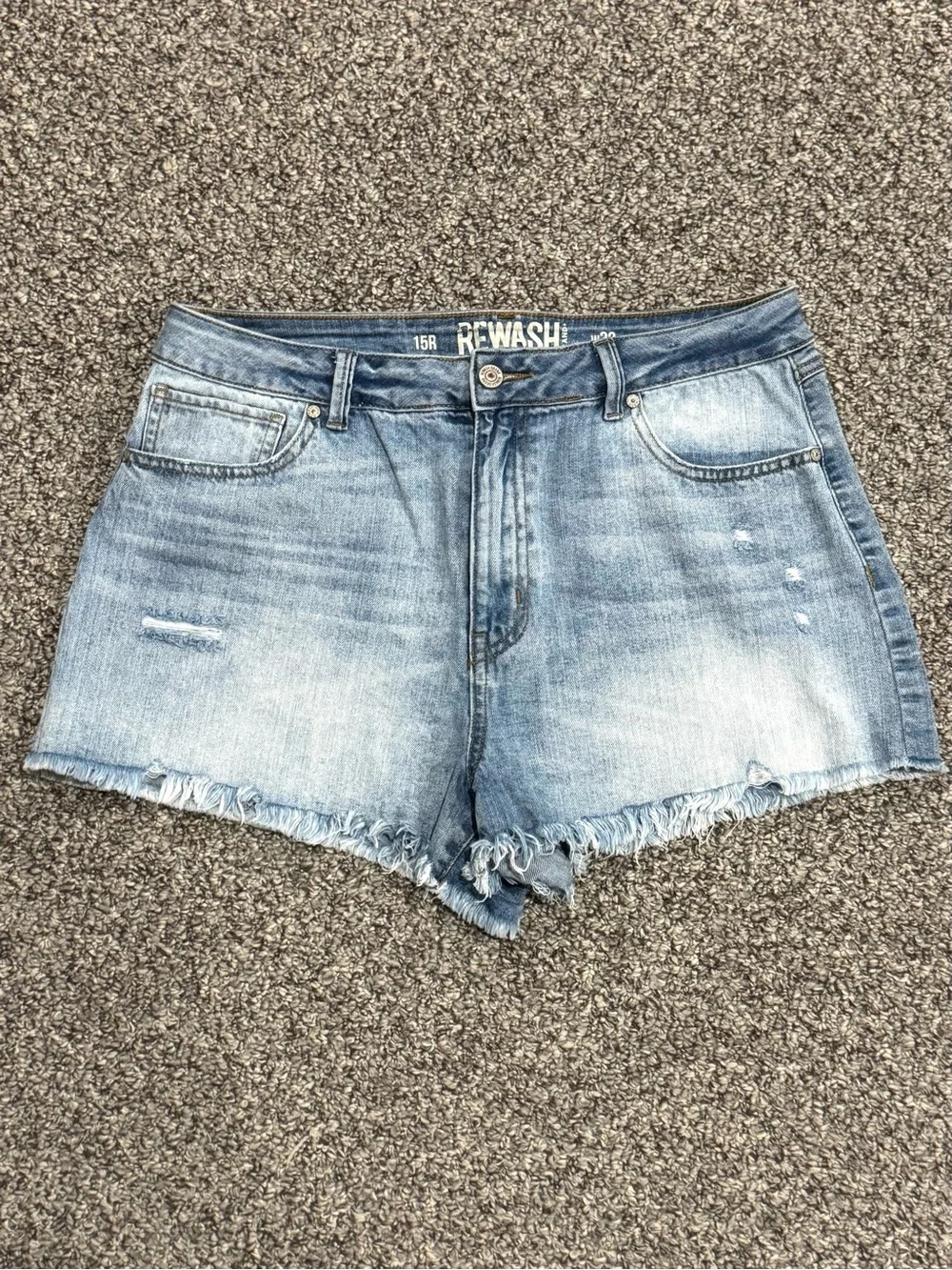 Rewash Light Blue Denim Jeans with Contrast Stitching